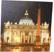 Quadretto quadro da parete strass vaticano 14 x 14 cm