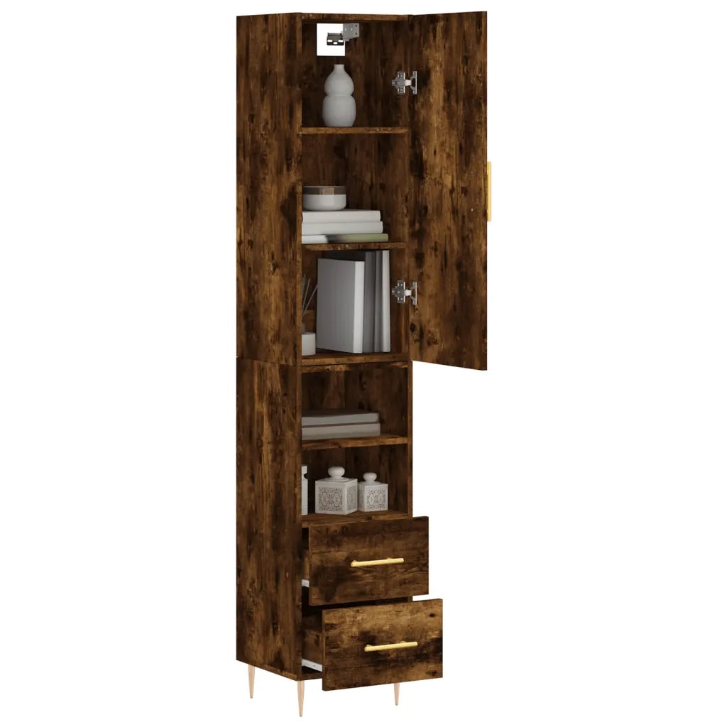 Credenza Rovere Fumo 34,5x34x180 cm in Legno Multistratocod mxl 130570