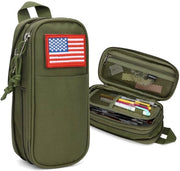 Etui con grande capacità, grande spazio di stoccaggio, astuccio tattico per strumenti, astuccio per matite, tasca per penna, borsa da viaggio, borsa scolastica, borsa universitaria, organizzatore per ufficio per bambini, uomini e donne