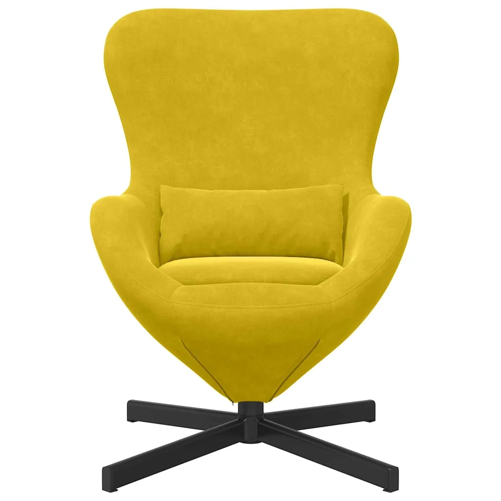 Poltrona uovo Giallo 63 x 73 x 90 cm Velluto 42002763
