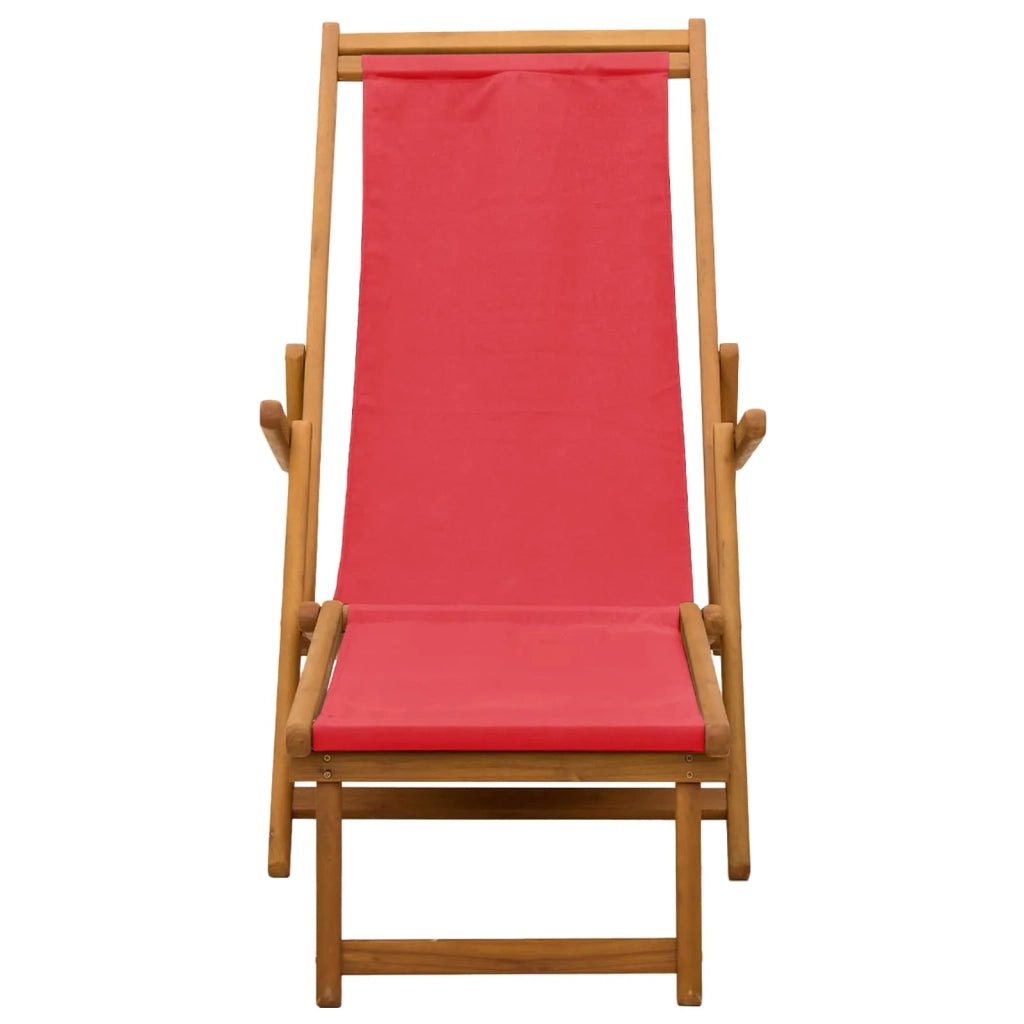 Lettino prendisole pieghevole 2 pcs 3 Posizione Rosso 3407818