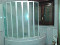 Box Sopravasca a 7 Ante Pieghevoli in Acrilico Effetto Goccia - Made in Italy - Misura: 154-155 x H 140 cm