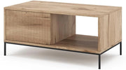 Tavolino Eliza, Quercia vichinga, 90 x 50 cm con un cassetto, combinabile con altri mobili della serie Eliza