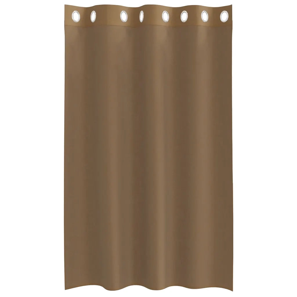 Tende in Voile con Occhielli 2 pz Marrone Chiaro 4102126