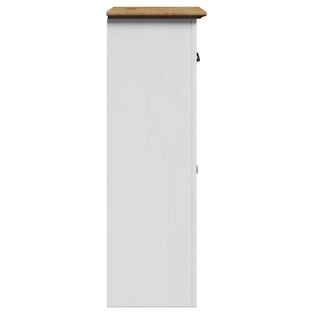 Mobiletto da bagno con contenitore 44 x 30 x 90 cm stile rustico legno bianco 02_0057678