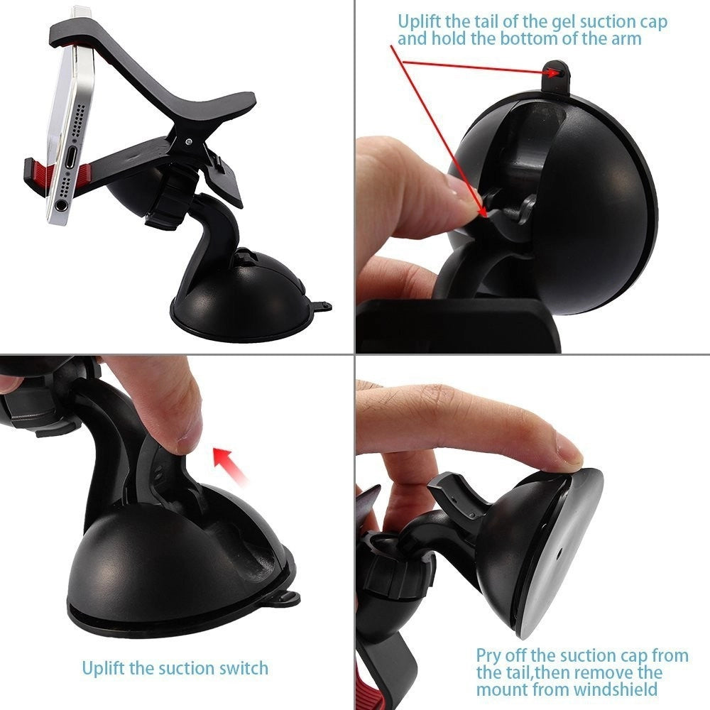 Trade Shop - Supporto Auto Universale Ventosa A Pinza Per Smartphone Cellulare Navigatore -