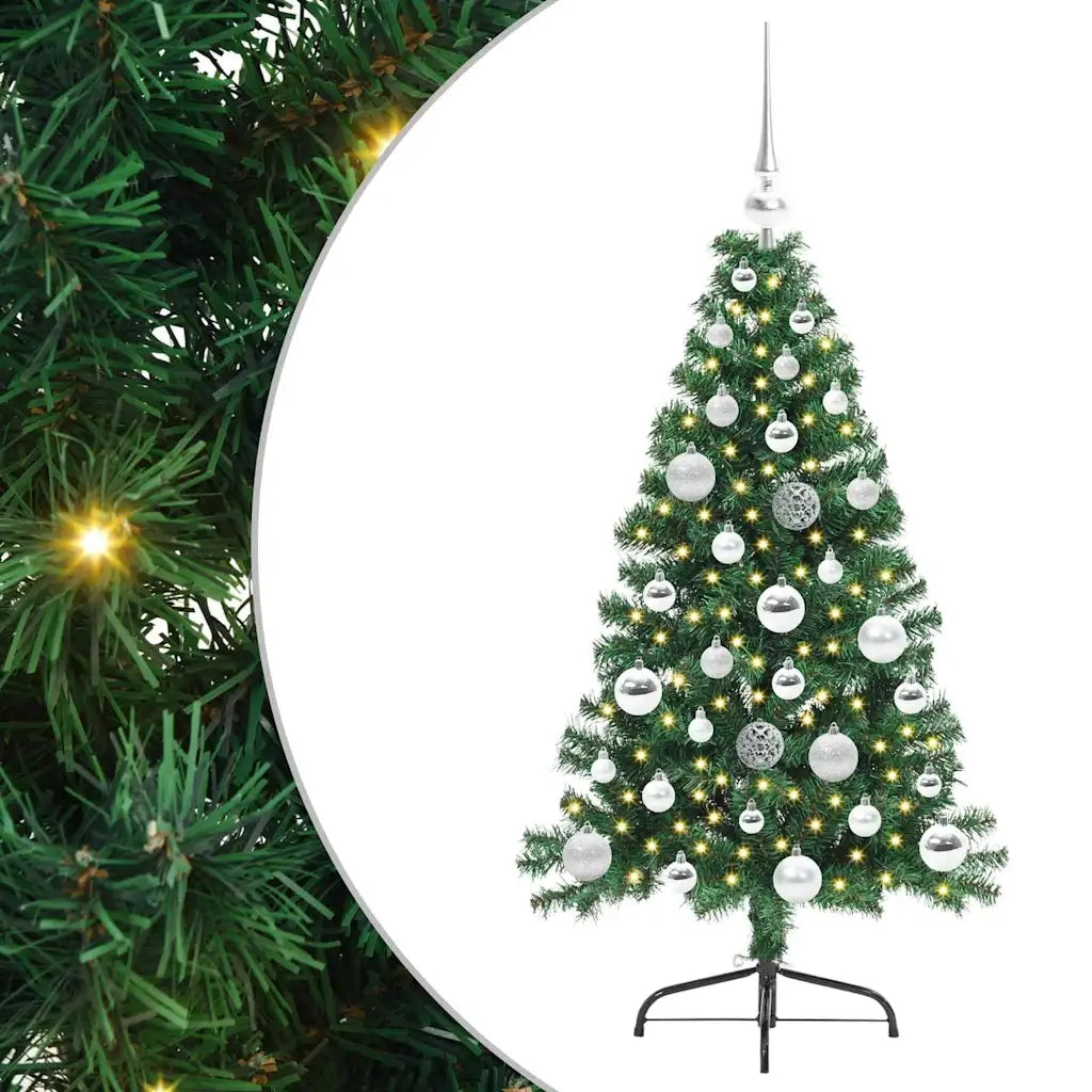 Albero di Natale Artificiale-Albero Natalizio con luci integrate Verde 120 cm 253032