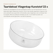 Copertura per Torta Transparente - Igienica - Coperchio in Plastica - 17 x 17 x 10 cm - Protezione dagli Insetti - Adatto per Ristoranti - Copertura per Alimenti