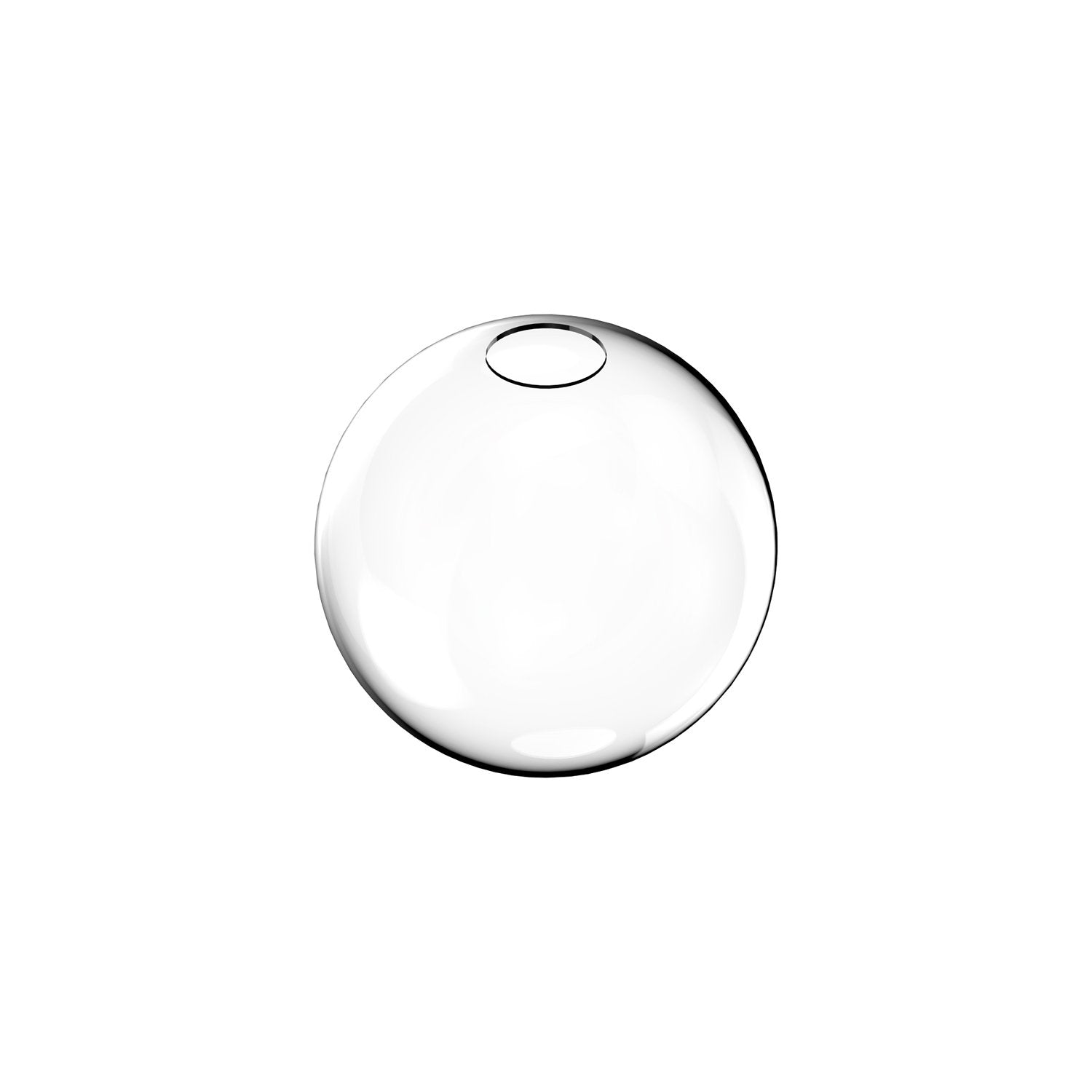 Rosone Contemporaneo Rubber Metallo Trasparente Grande