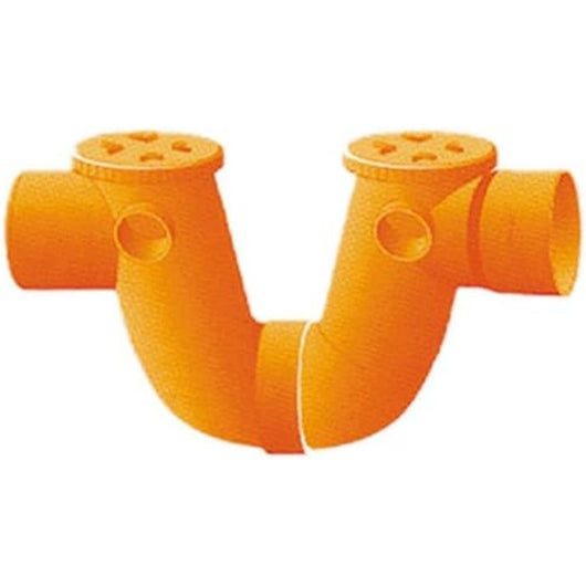 Sifone orizzontale tipo o-o super tubi raccordi pvc arancio edil