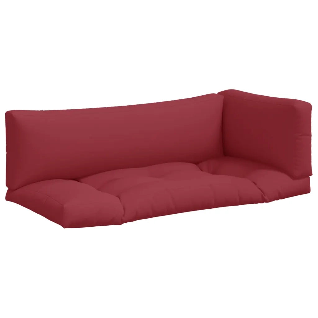 Cuscini per Pallet 3 pz Rossi in Tessuto 44655