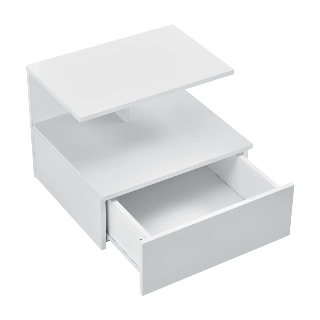 Comodino mobiletto pensile con cassetto 40 cm bianco 03_0000825