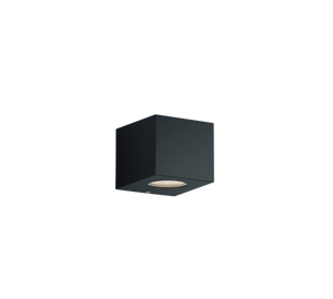 Applique Led Esterno 2 Luci Cubo Nero Diffusori Intercambiabili Cordoba GD Trio