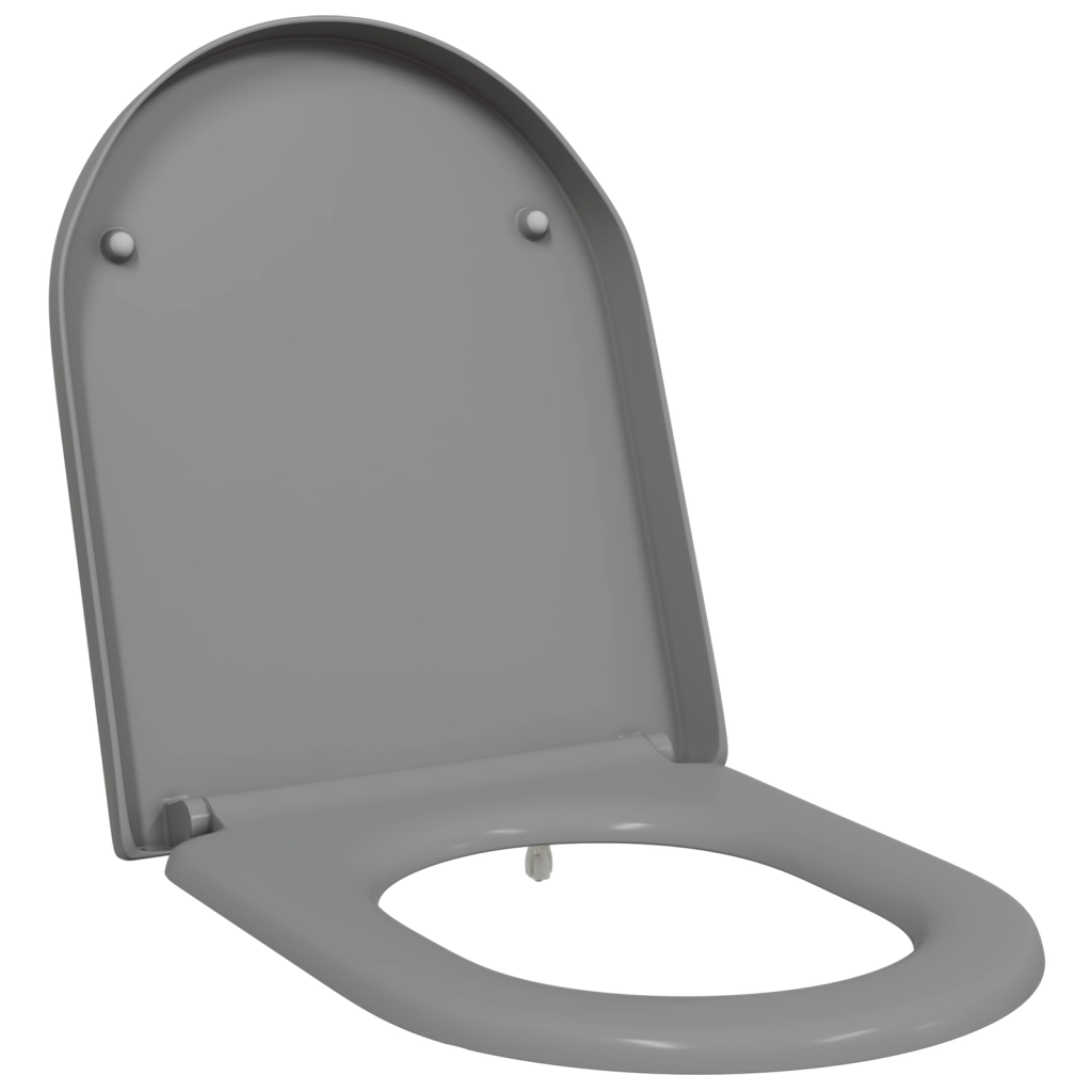 Sedile per Toilette con Rilascio Rapido e Soft Close Duroplast Grigio di