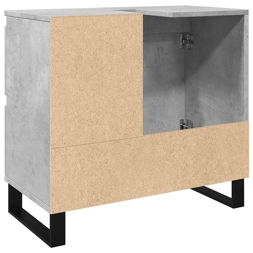 Armadietto da Bagno Grigio Cemento 65x33x60cm in Truciolato 857228