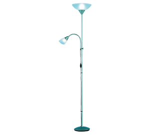 Lampada Piantana 2 Luci 40W E27 E14 Alluminio 180 cm Erzwo GD Trio