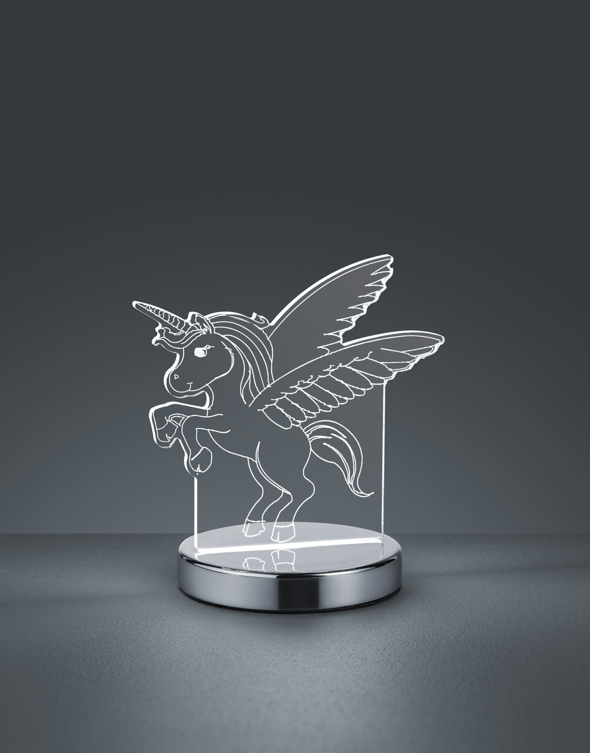 Lampada Tavolo Abat Jour Bambiniu Giovanile Unicorno Trasparente Karo GD Trio