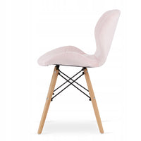 Set da pranzo Valora | Tavolo rotondo bianco KOVA da 80 cm + 4 sedie rosa WAKO