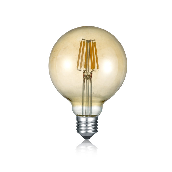 Lampadina Led Wire Ambrata E27 6W Globo GD Trio