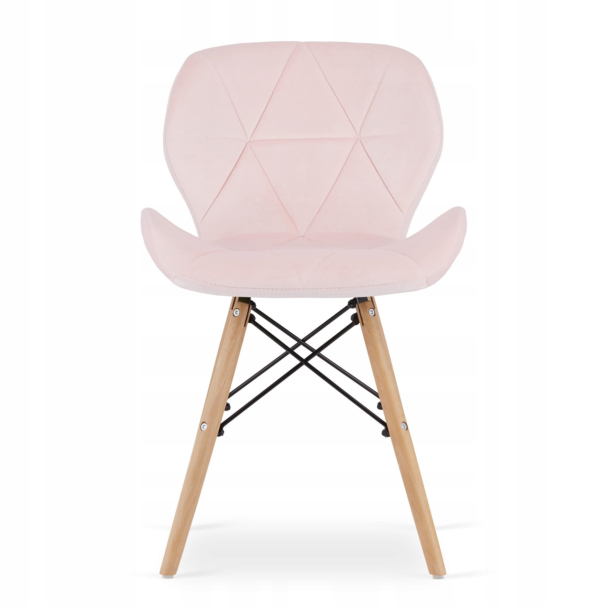 Set da pranzo Valora | Tavolo rotondo bianco KOVA da 80 cm + 4 sedie rosa WAKO