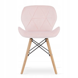 Set da pranzo Valora | Tavolo rotondo bianco KOVA da 80 cm + 4 sedie rosa WAKO