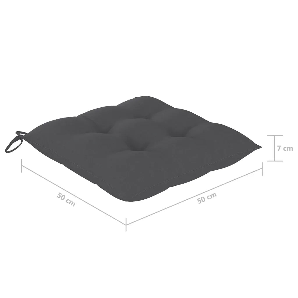 Sedie da Giardino con Cuscini 4 pz in Legno Massello di Acacia 3078485