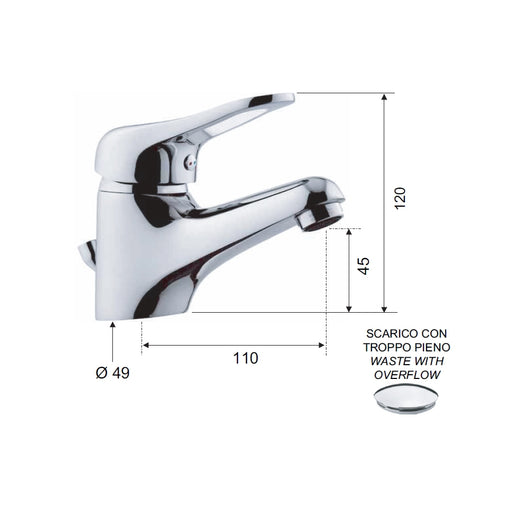 Miscelatore lavabo remer serie kiss comato