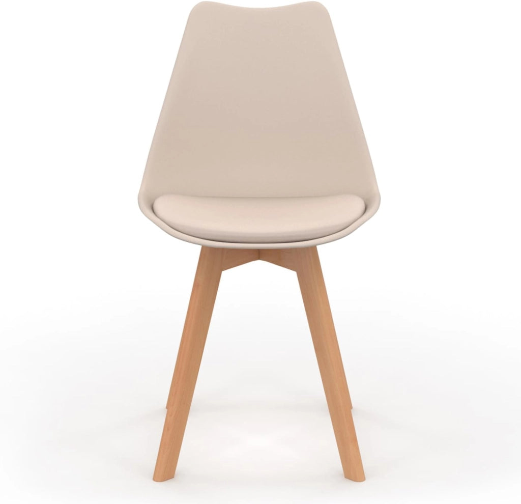 Set di 4 sedie scandinave SARA colore misto grigio scuro, terracotta, beige x2