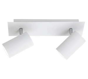 Faretti Soffitto Barra 2 Spot 3W GU10 Cilindro Bianco Marley GD Trio
