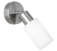 Faretto Spot Orientrabile 28W Acciaio Vetro Cilindro Bianco Mars GD Trio