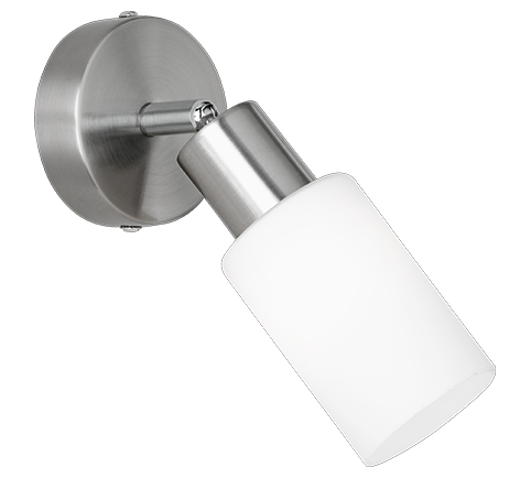 Faretto Spot Orientrabile 28W Acciaio Vetro Cilindro Bianco Mars GD Trio