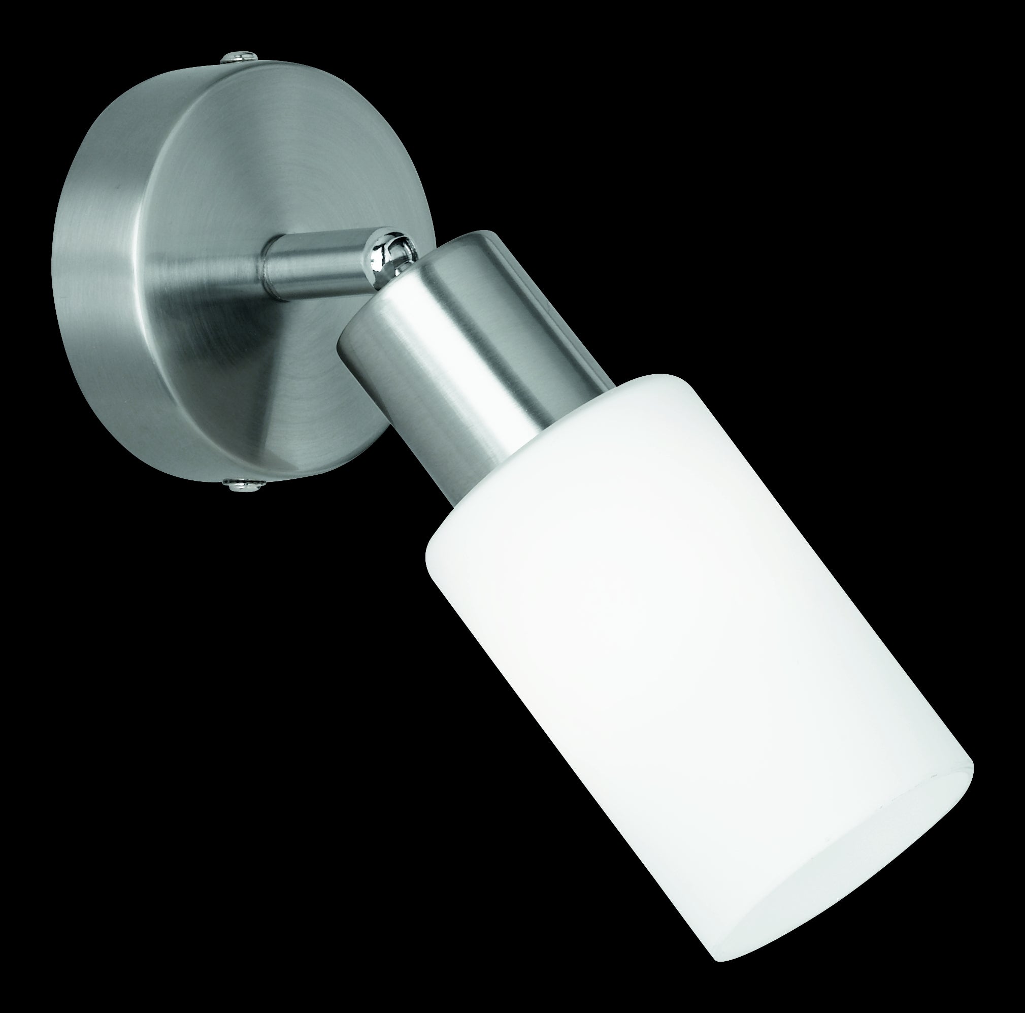 Faretto Spot Orientrabile 28W Acciaio Vetro Cilindro Bianco Mars GD Trio