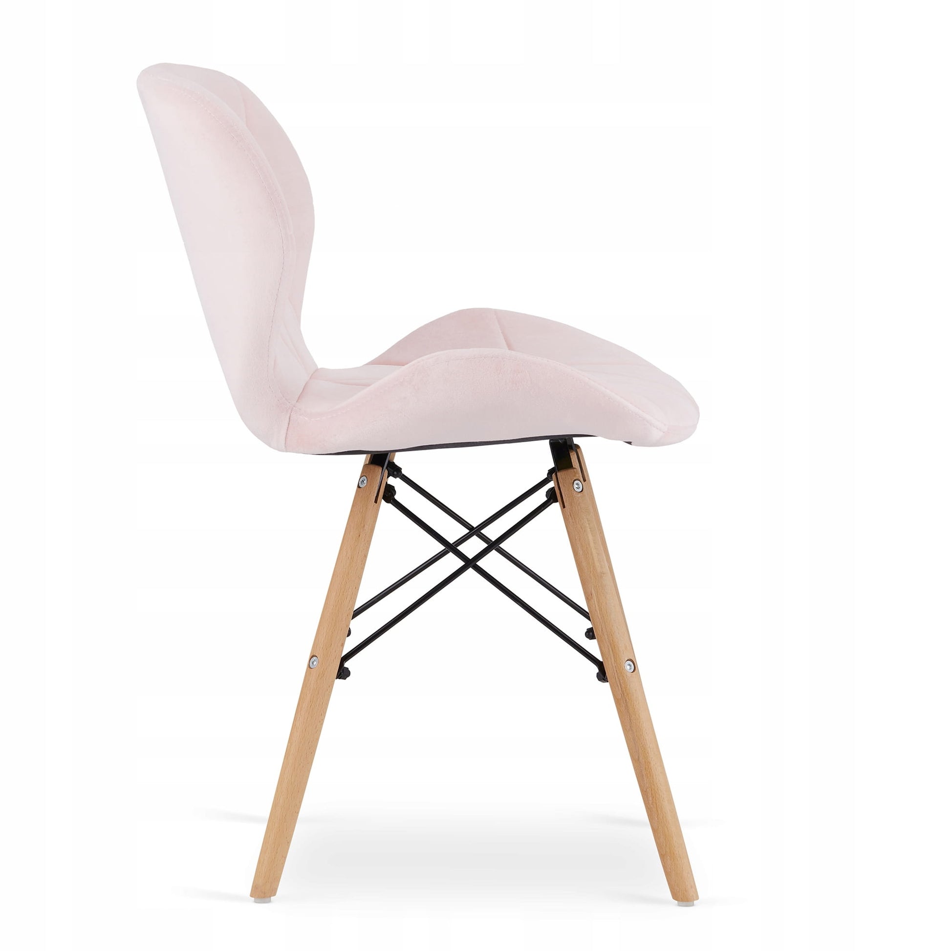 Set da pranzo Valora | Tavolo rotondo bianco KOVA da 80 cm + 4 sedie rosa WAKO