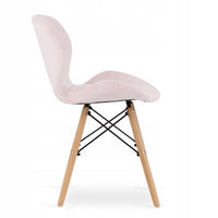 Set da pranzo Valora | Tavolo rotondo bianco KOVA da 80 cm + 4 sedie rosa WAKO