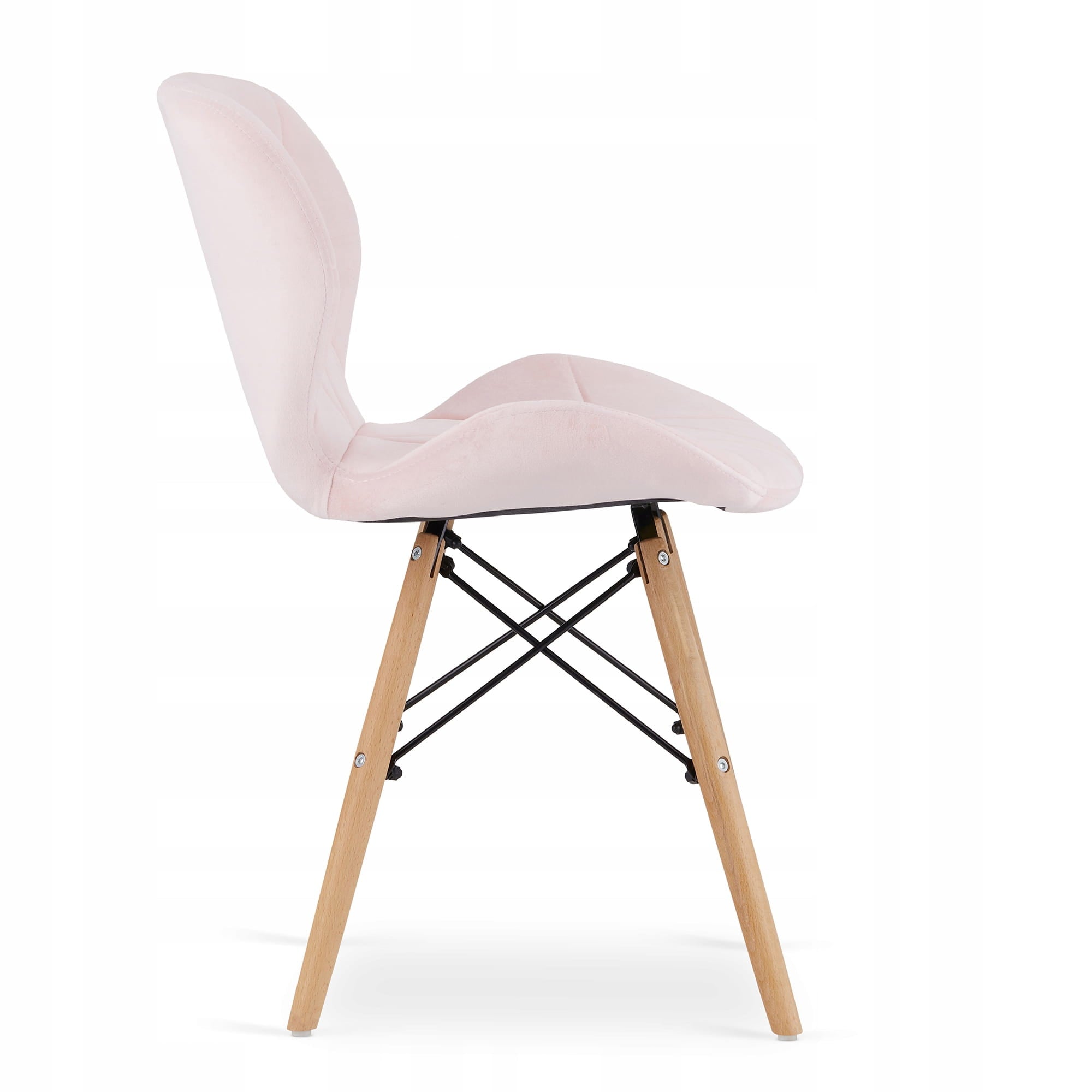 Set da pranzo Valora | Tavolo rotondo bianco KOVA da 80 cm + 4 sedie rosa WAKO