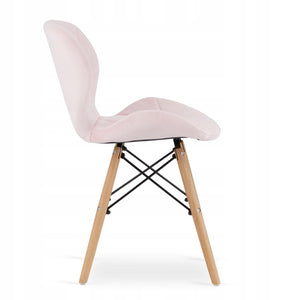 Set da pranzo Valora | Tavolo rotondo bianco KOVA da 80 cm + 4 sedie rosa WAKO