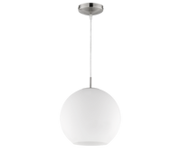 Lampada Sospensione Moderna 42W Sfera Vetro Bianca 30 cm Moon GD Trio