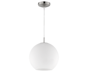 Lampada Sospensione Moderna 42W Sfera Vetro Bianca 30 cm Moon GD Trio