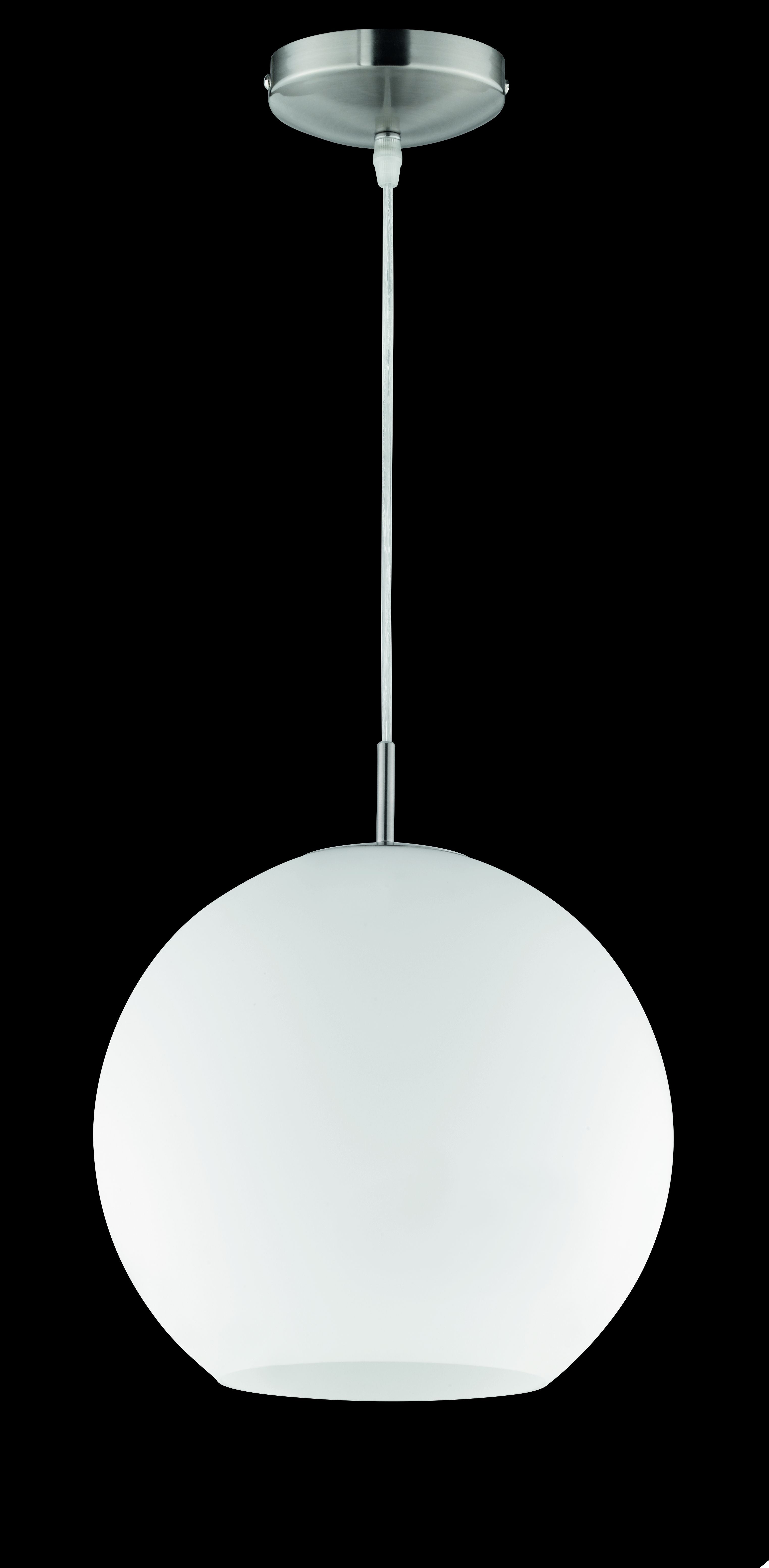Lampada Sospensione Moderna 42W Sfera Vetro Bianca 30 cm Moon GD Trio