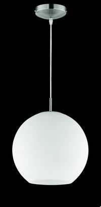 Lampada Sospensione Moderna 42W Sfera Vetro Bianca 30 cm Moon GD Trio