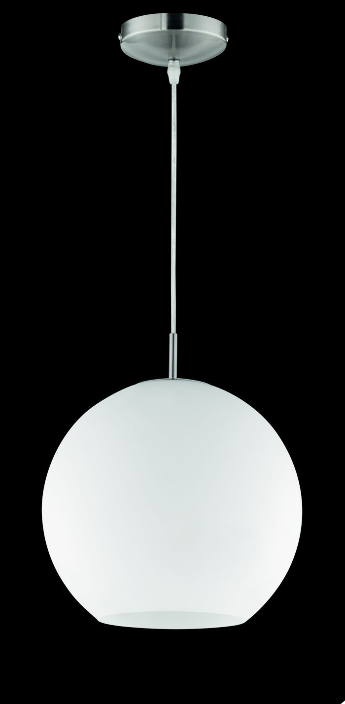 Lampada Sospensione Moderna 42W Sfera Vetro Bianca 30 cm Moon GD Trio