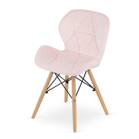 Set da pranzo Valora | Tavolo rotondo bianco KOVA da 80 cm + 4 sedie rosa WAKO