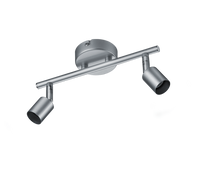 Faretti a Soffitto Barra 2 Luci Led GU10 Alluminio Senza Lampadine Paris GD Trio