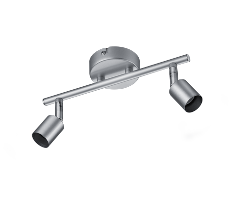 Faretti a Soffitto Barra 2 Luci Led GU10 Alluminio Senza Lampadine Paris GD Trio