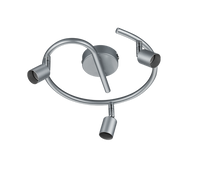 Faretti a Soffitto Girandola 3 Luci Led Alluminio Senza Lampadina Paris GD Trio