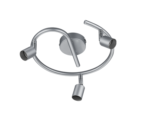 Faretti a Soffitto Girandola 3 Luci Led Alluminio Senza Lampadina Paris GD Trio