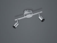Faretti a Soffitto Barra 2 Luci Led GU10 Alluminio Senza Lampadine Paris GD Trio