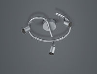 Faretti a Soffitto Girandola 3 Luci Led Alluminio Senza Lampadina Paris GD Trio