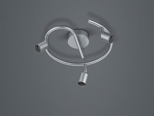 Faretti a Soffitto Girandola 3 Luci Led Alluminio Senza Lampadina Paris GD Trio