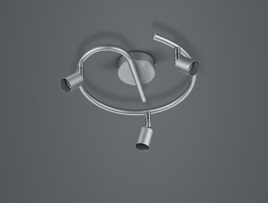 Faretti a Soffitto Girandola 3 Luci Led Alluminio Senza Lampadina Paris GD Trio